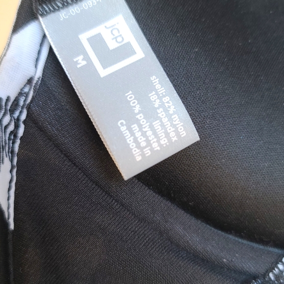 Bikini Top Black & White Padded Push-up  M - Picture 4 of 4